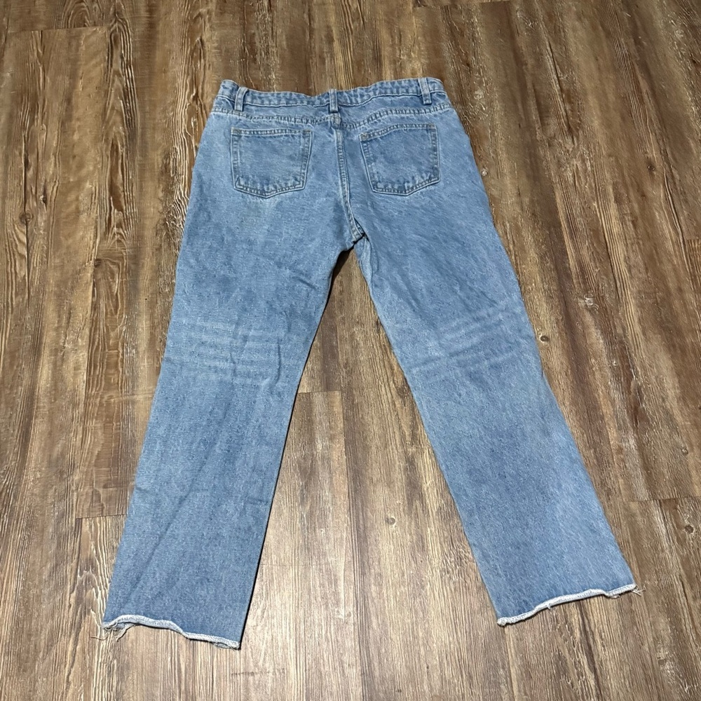 POL Patchwork Cropped Jeans Women's Medium Frayed… - image 6